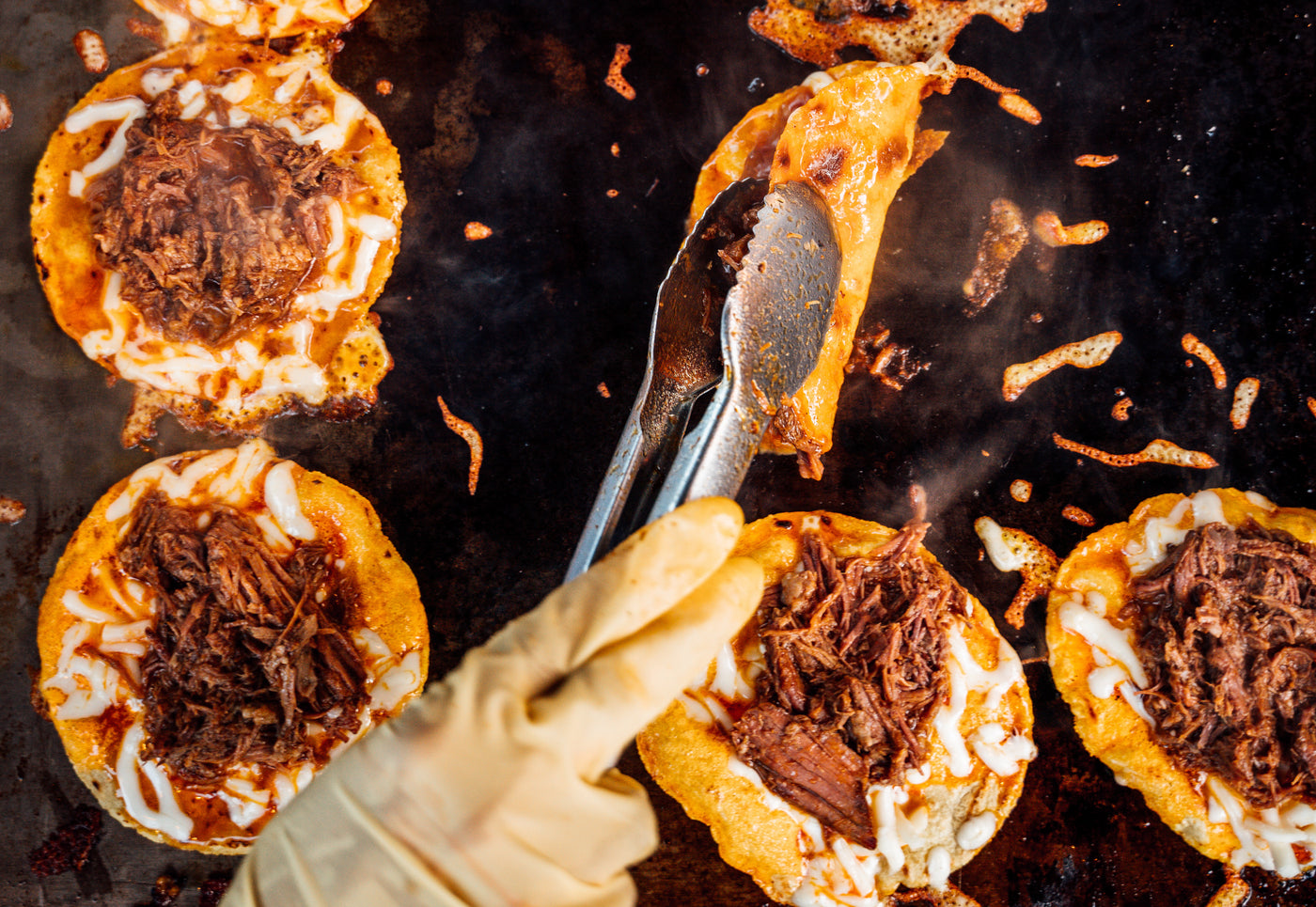 Cooking Birria on Griddle Photo